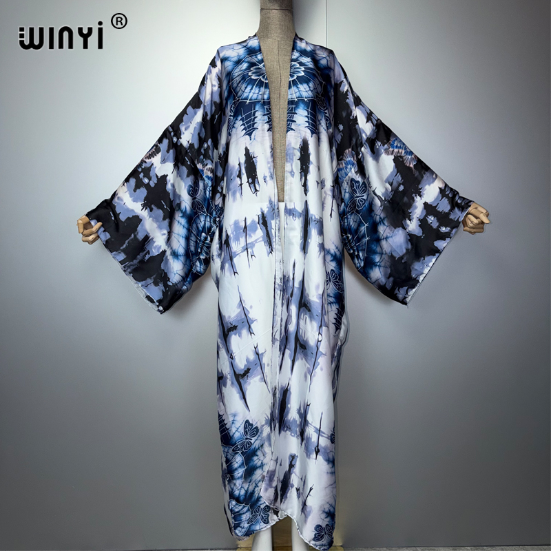 Boho Summer Beach Maxi Dress - WINYI 2026 Boho Kimono Maxi Strandkleid