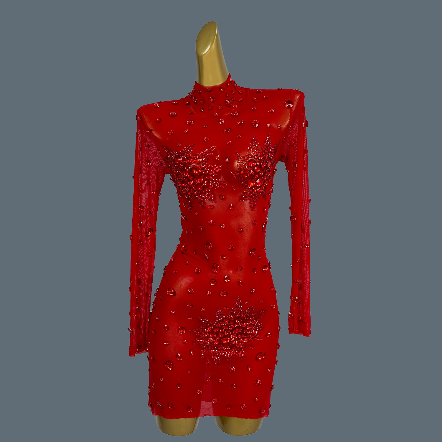 Luxus sexy rote Strass steine  – Sparkly Rhinestone Club Party Dress Bewertung und Preis