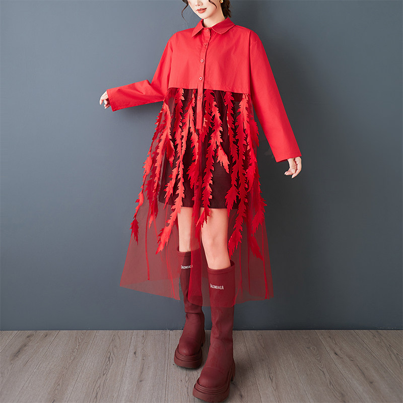 Frühlings-Neuheit: Lockeres Bl – Korean Style A Line Shirt Dress Bewertung und Preis