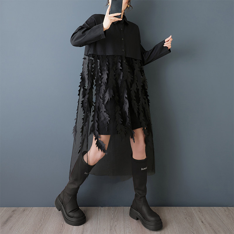 Frühlings-Neuheit: Lockeres Bl – Korean Style A Line Shirt Dress Bewertung und Preis