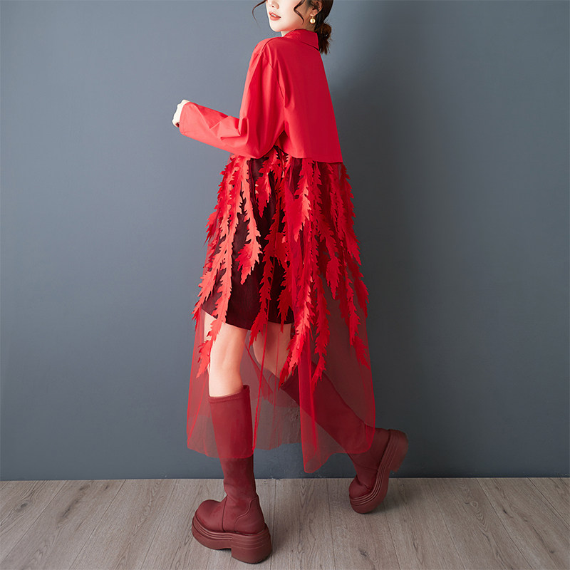 Frühlings-Neuheit: Lockeres Bl – Korean Style A Line Shirt Dress Bewertung und Preis