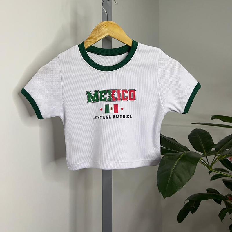Mexiko Fairycore Slim T-Shirts – Y2K Graphic Baby Tee Crop Bewertung und Preis