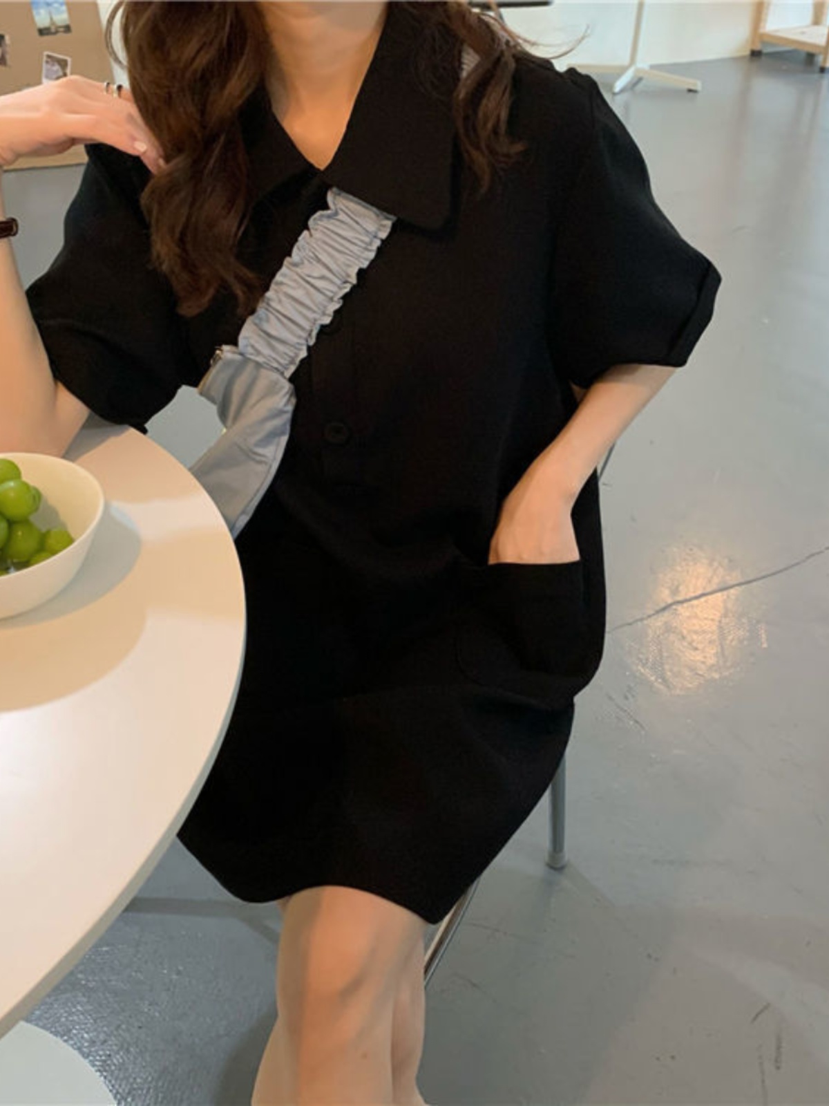 Plus-Size A-Linien-Kleid mit K – Korean Style A Line Shirt Dress Bewertung und Preis