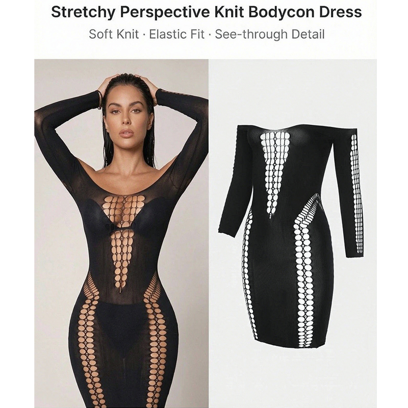Damen Strandkleid aus transpar – Sexy Mesh Sheer Bodycon Dress Bewertung und Preis
