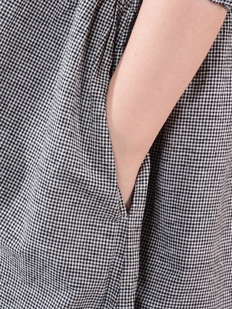 Damen Langarm Baumwolle-Leinen – Korean Style A Line Shirt Dress Bewertung und Preis