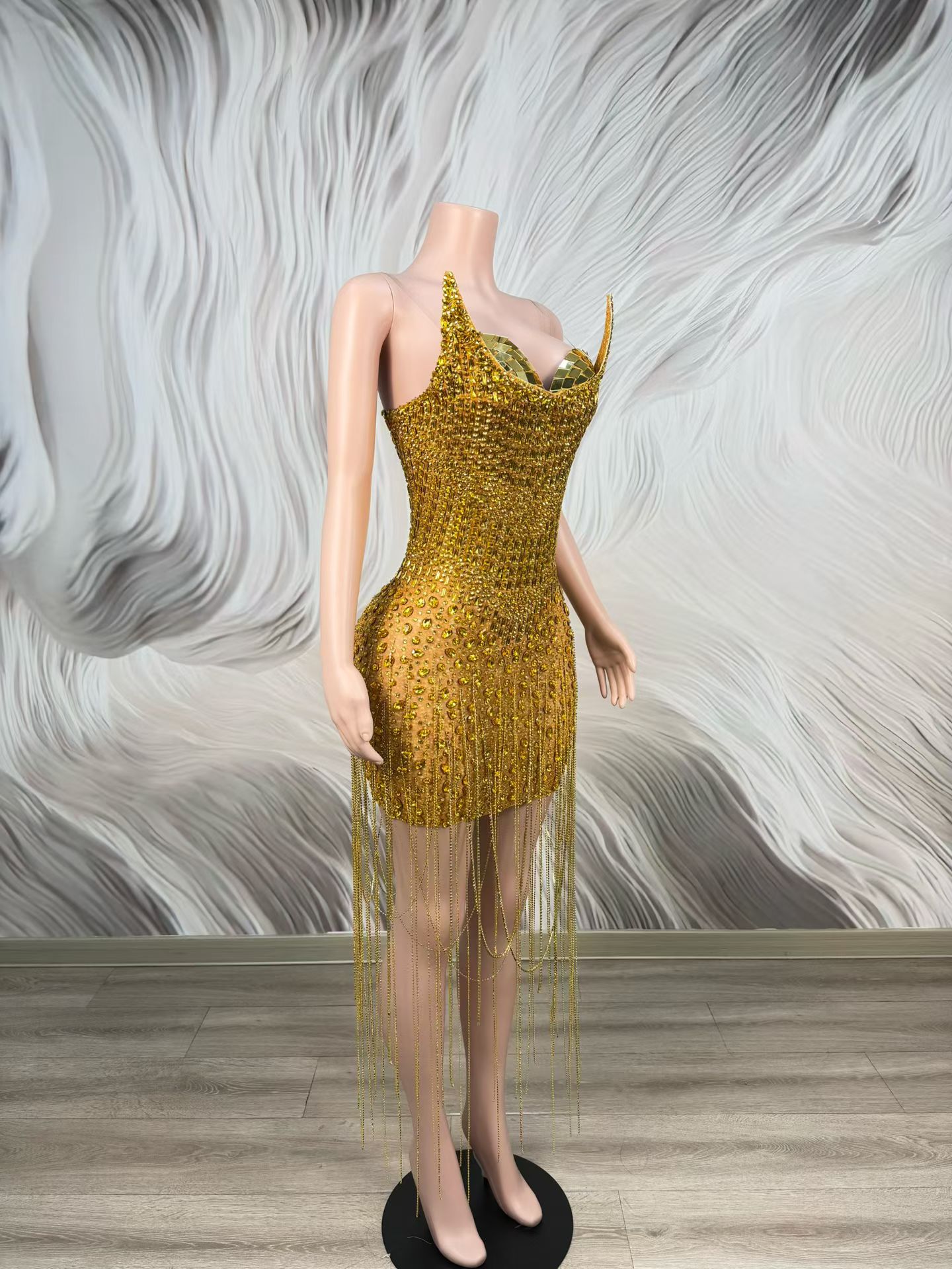 Geburtstagsfeier Party Gold Lu – Sparkly Rhinestone Club Party Dress Bewertung und Preis