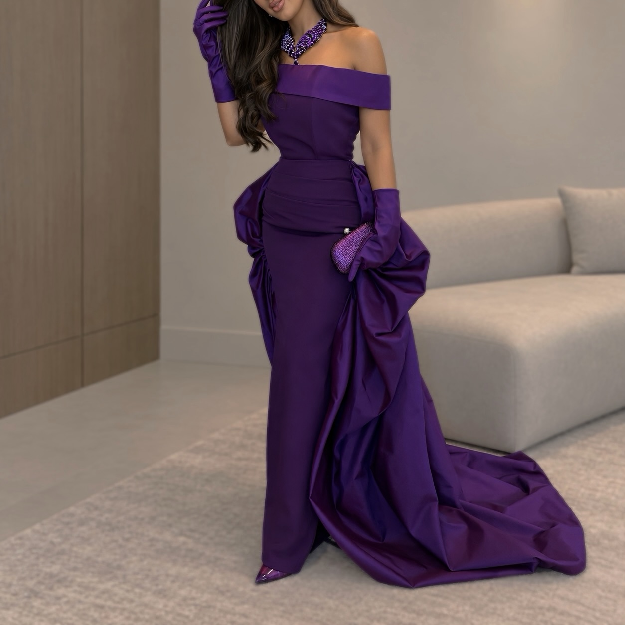 Maßgeschneiderte Sexy Satin-Ab – Elegant Satin Evening Gown Split Bewertung und Preis