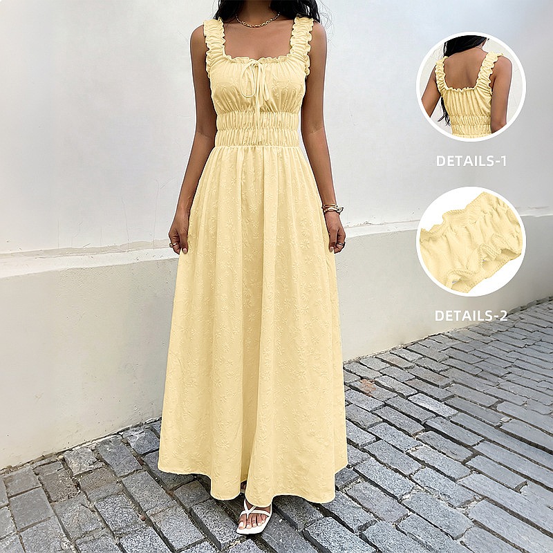 Sommerkleid ohne Ärmel mit qua – Boho Summer Beach Maxi Dress Bewertung und Preis