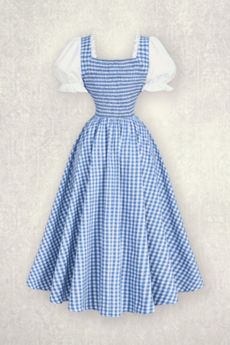 Modisches Damenkleid mit blaue – French Vintage Floral Midi Dress Bewertung und Preis