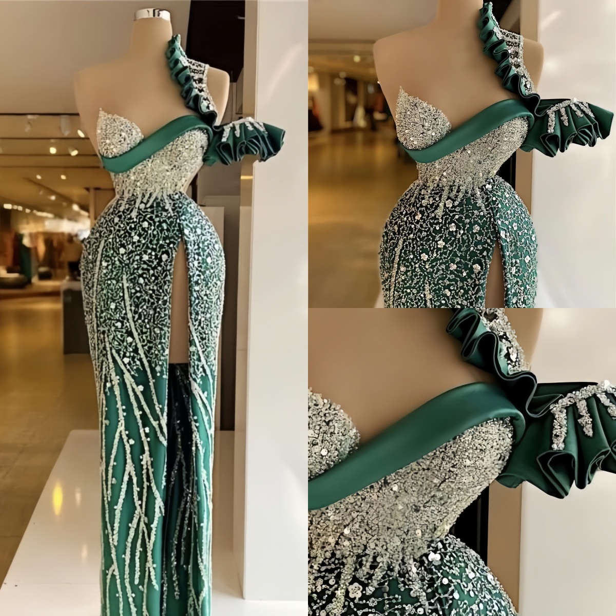 Elegante Meerjungfrau-Abendkle – Elegant Satin Evening Gown Split Bewertung und Preis