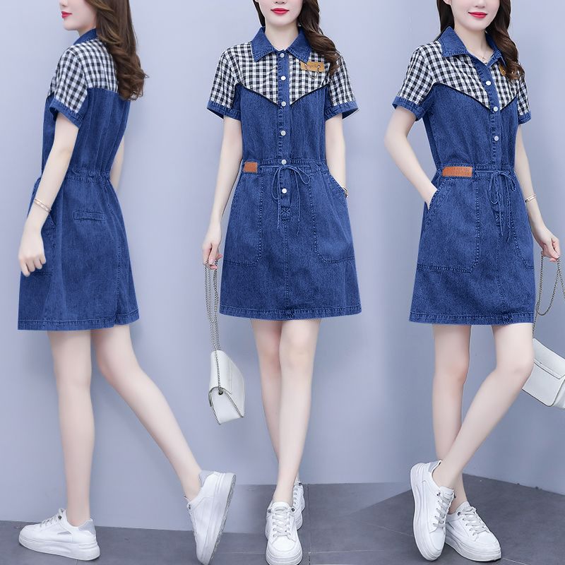 Übergröße Damenmode Hemdkragen – Korean Style A Line Shirt Dress Bewertung und Preis