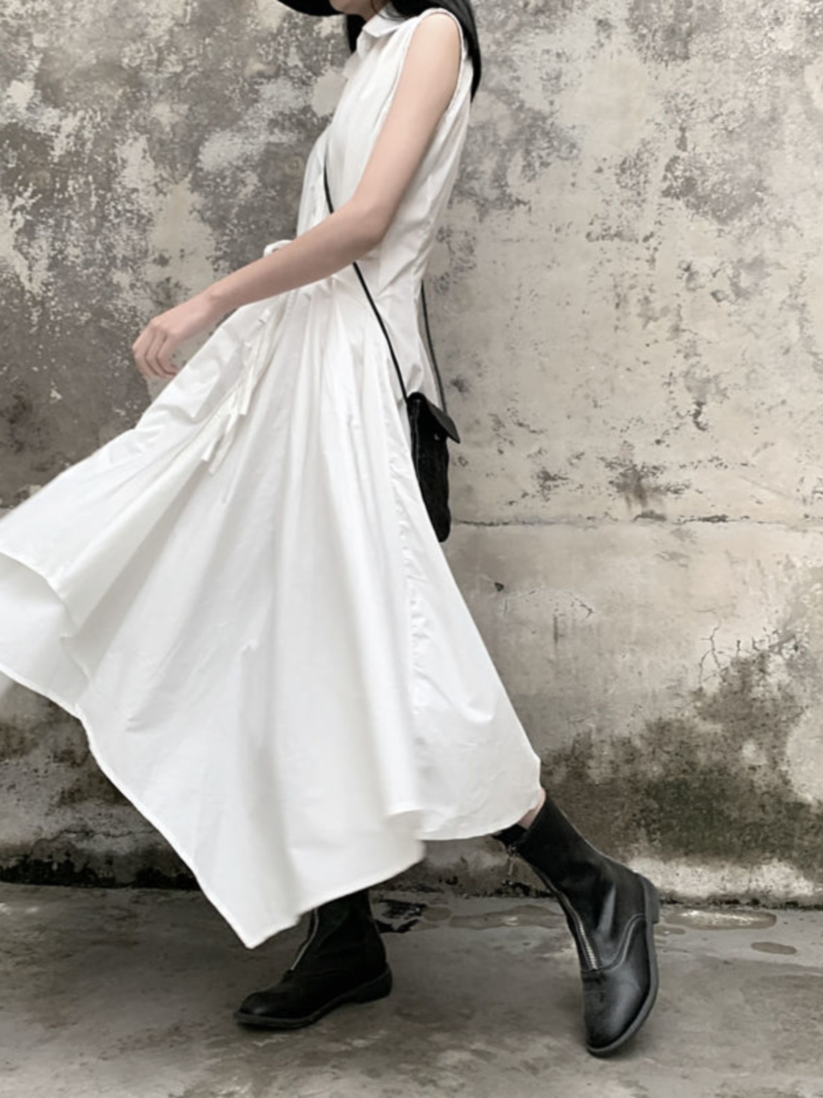 Dunkles, unregelmäßiges, ultra – Korean Style A Line Shirt Dress Bewertung und Preis